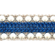 FETTUCCIA TRECCIA ECOPELLE BLU