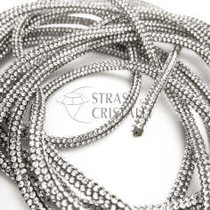 TUBO DI STRASS 4mm TRASP/CRY