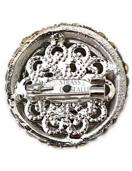 BOTTONE GIOIELLO CUPOLA CON SPILLA
