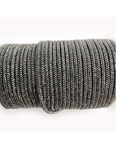 LACCIO 3MM JET HEMATITE