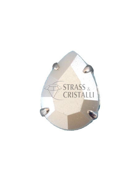 GOCCIA PERLATA CON CASTONE GARNET