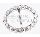 Fibbia ovale con strass