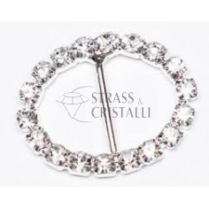 Fibbia ovale con strass 2