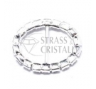 Fibbia ovale con strass