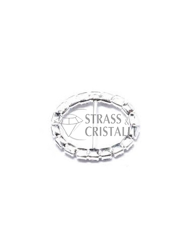 Fibbia ovale con strass