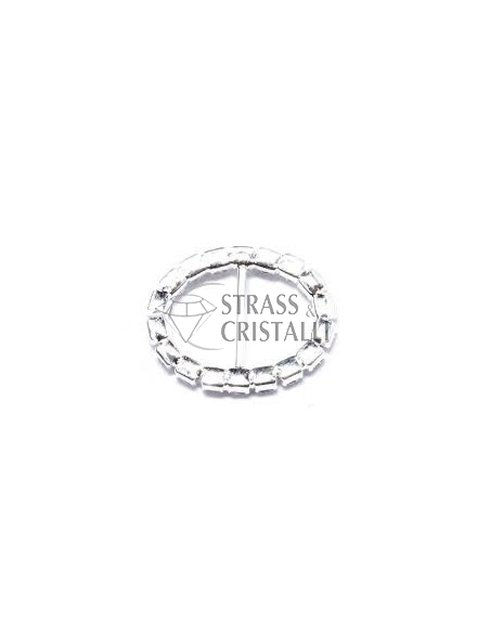 Fibbia ovale con strass