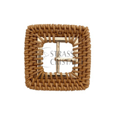 Fibbia in rattan QUADRATO