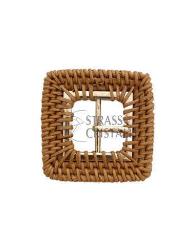 Fibbia in rattan QUADRATO