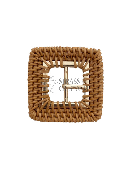 Fibbia in rattan QUADRATO