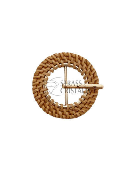 Fibbia in rattan TONDO