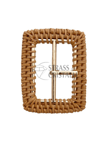 Fibbia in rattan RETTANGOLO