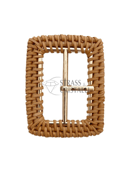 Fibbia in rattan RETTANGOLO