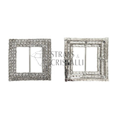 Fibbia strass QUADRATO 2