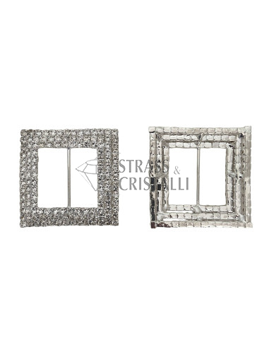 Fibbia strass QUADRATO