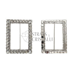 Fibbia strass RETTANGOLO CORNICE 2