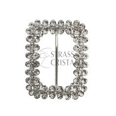 Fibbia strass RETTANGOLO