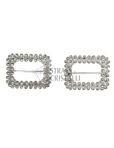 Fibbia strass RETTANGOLO