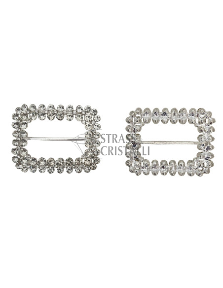 Fibbia strass RETTANGOLO