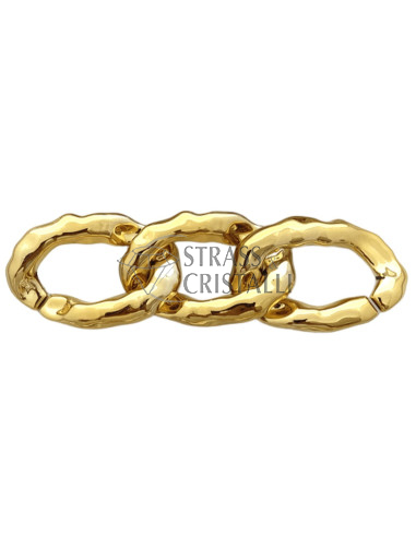 CATENA ACRILICA MARTELLATA GRANDE ORO