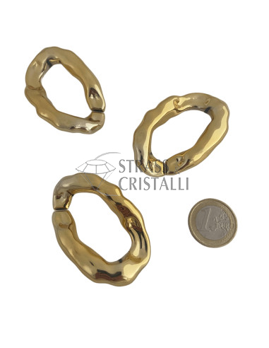 CATENA ACRILICA MARTELLATA GRANDE ORO