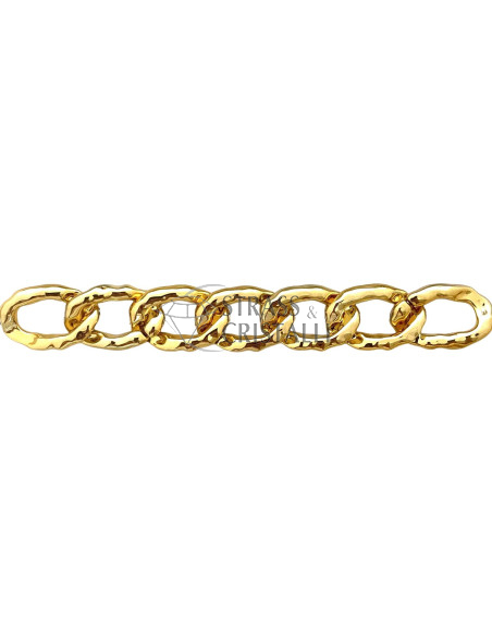 CATENA ACRILICA MARTELLATA PICCOLA ORO