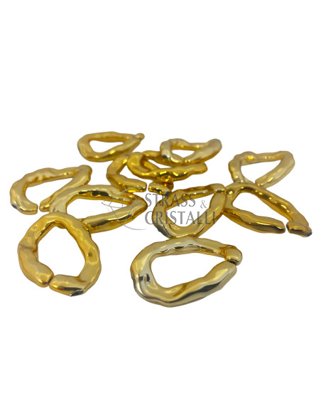 CATENA ACRILICA MARTELLATA PICCOLA ORO