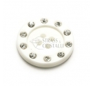 BOTTONE ACRILICO CON STRASS BIANCO