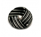 BOTTONE ACRILICO CON STRASS NERO