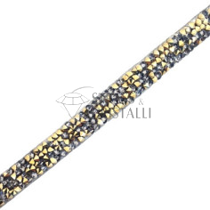 CRYSTAL ROCK IN STRISCE ORO/BLACK DIAMOND