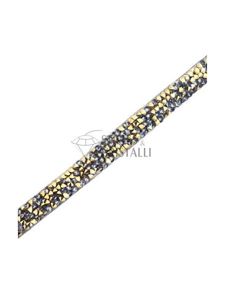 CRYSTAL ROCK IN STRISCE ORO/BLACK DIAMOND