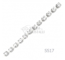CATENA STRASS SS17 ARGENTO 4 mm