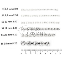 CATENA STRASS SS 8,5 ARGENTO 2,5 mm 2