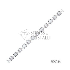 Catena STRASS E PERLA SS216  4 mm