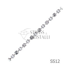 Catena STRASS E PERLA SS12 4mm