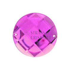 TONDO ACRILICO FUCHSIA SFACCETTATO CON FORI