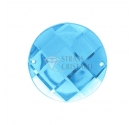 TONDO ACRILICO AZZURRO SFACCETTATO CON FORI