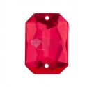 OTTAGONO ROSSO ACRILICO CON FORI