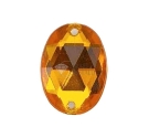 OVALE ARANCIONE/TOPAZIO ACRILICO CON FORI