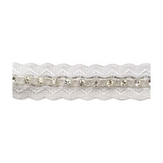 Pizzo elastico con strass
