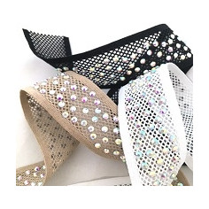 Fettucce elastiche con strass