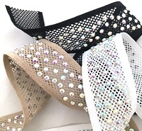 Fettucce elastiche con strass