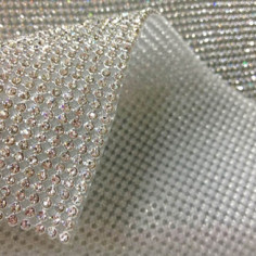 Foglio adesivo  strass metal mesh